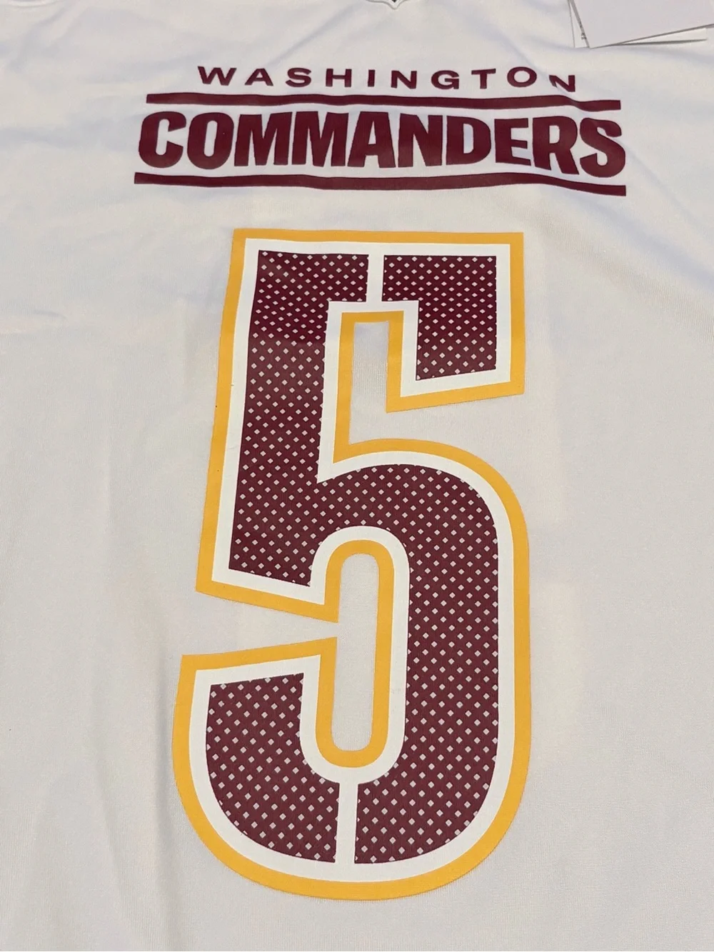 Nike Jayden Daniels Men’s Washington Commanders Tundra White Jersey Sz Med